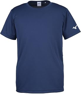 Mizuno - Abbigliamento da allenamento a maniche corte, assorbe il sudore, asciugatura rapida, taglie disponibili per bambini, Abito blu marino, XS