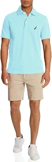 Nautica Men's Short Sleeve Solid Cotton Pique Polo Shirt