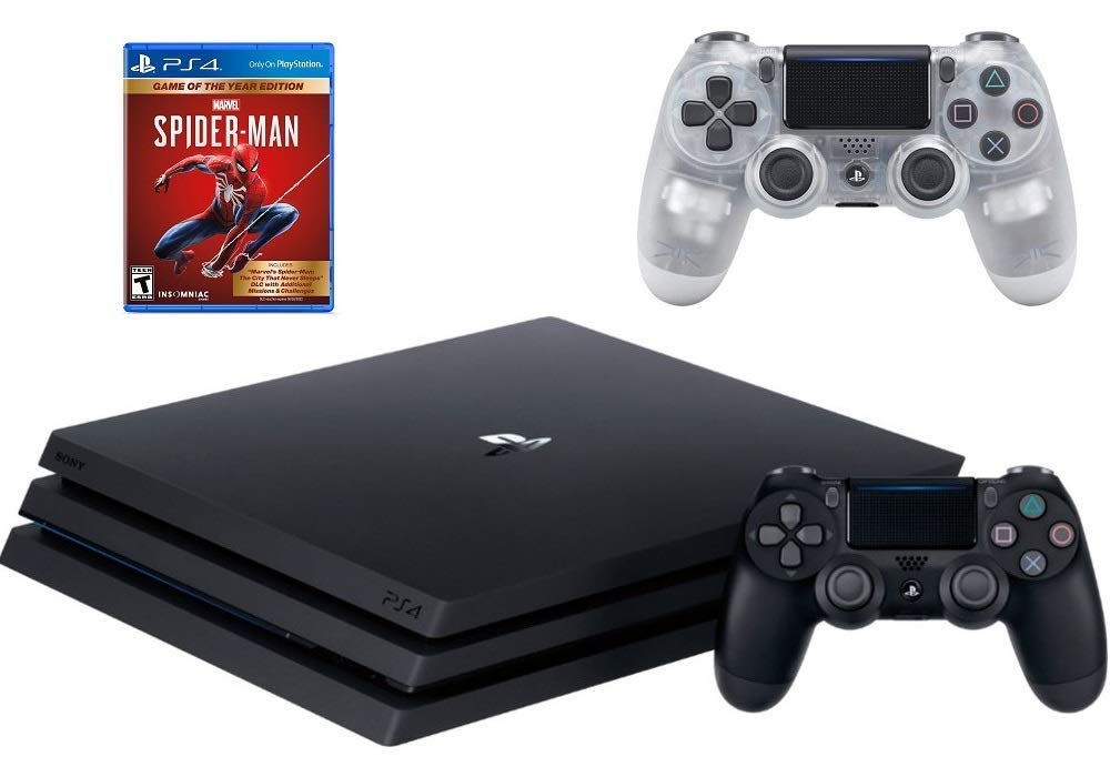 Sony PlayStation 4 Pro 1TB Console Bundle W / Marvel's Spider-Man: Game of The Y