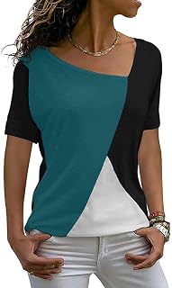 Women's Summer Casual Short Sleeve Tunic Tops