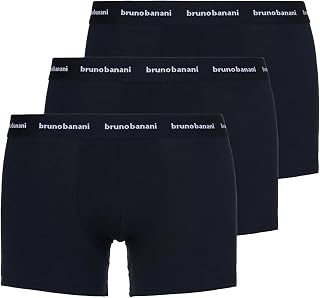 bruno banani Men's Lusty Cotton Boxer Shorts without Fly - Pack of 3
