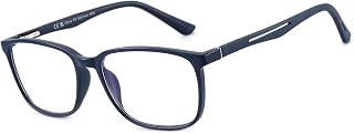 ZENOTTIC Occhiali con Filtro Luce Blu, Occhiali da Lettura Uomo con Montatura Quadrata, Antiriflesso per Sport e Computer