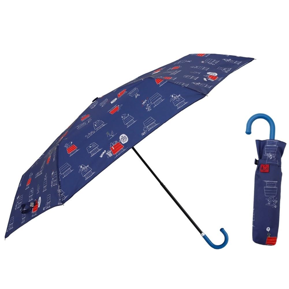 Ogawa 90602 Snoopy Folding Umbrella, Women's, Peanuts, 21.7 inches (55 cm), 6 Ri