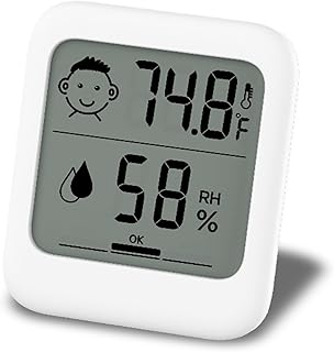 HATUSOKU Digital Thermometer and Hygrometer with Comfort Face Display, Hygrometer, Stand, Magnet, Hanging, Simple, Infectious Disease Prevention, Heat Stroke Prevention (Simple, No Clock)