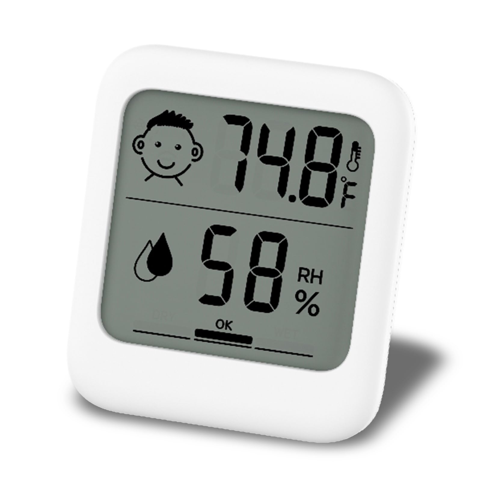 HATUSOKU Digital Thermometer and Hygrometer with Comfort Face Display, Hygromete