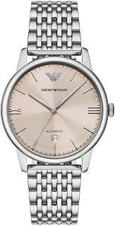 Emporio Armani Watch for Men, Quartz Movement and 42mm Case Size with Stainless Steel, Leather or Silicone Strap