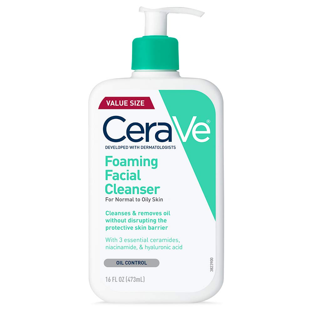 CeraVe Foaming Facial Cleanser, Gentle Cleanser for Oily Skin, 16fl oz | Skin Ca