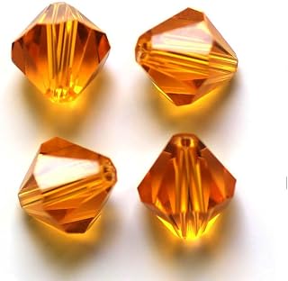 50pcs 10mm Faceted K9 Bicone Crystal Beads AAA Grade Austrian Crystal Beads Loose Beads for Jewelry Making Necklace Bracelet Earrings Hole:0.9-1.6mm