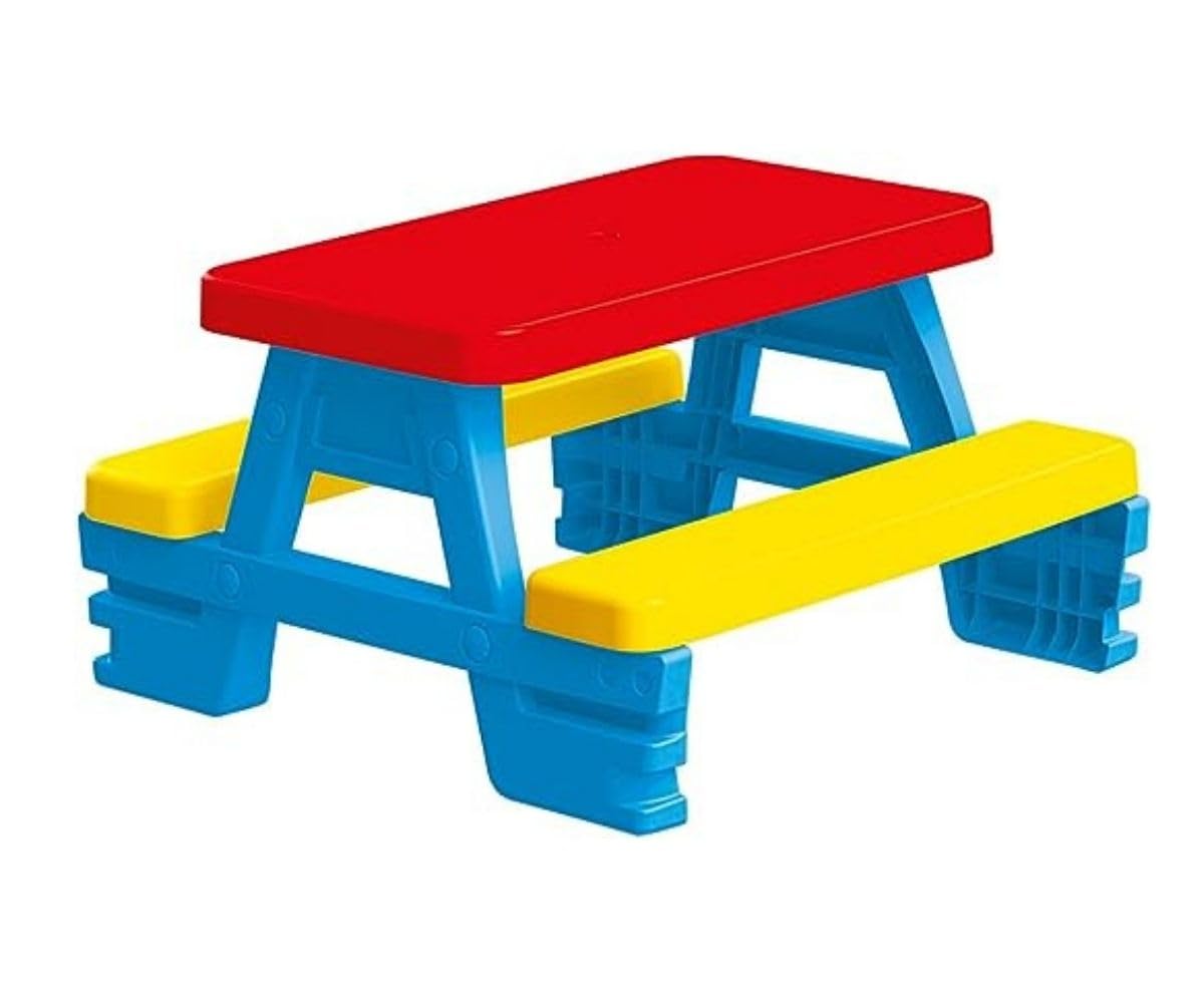 Dolu 4-Seater Plastic Picnic Table - Indoor Outdoor Kids Activity Bench | Durabl