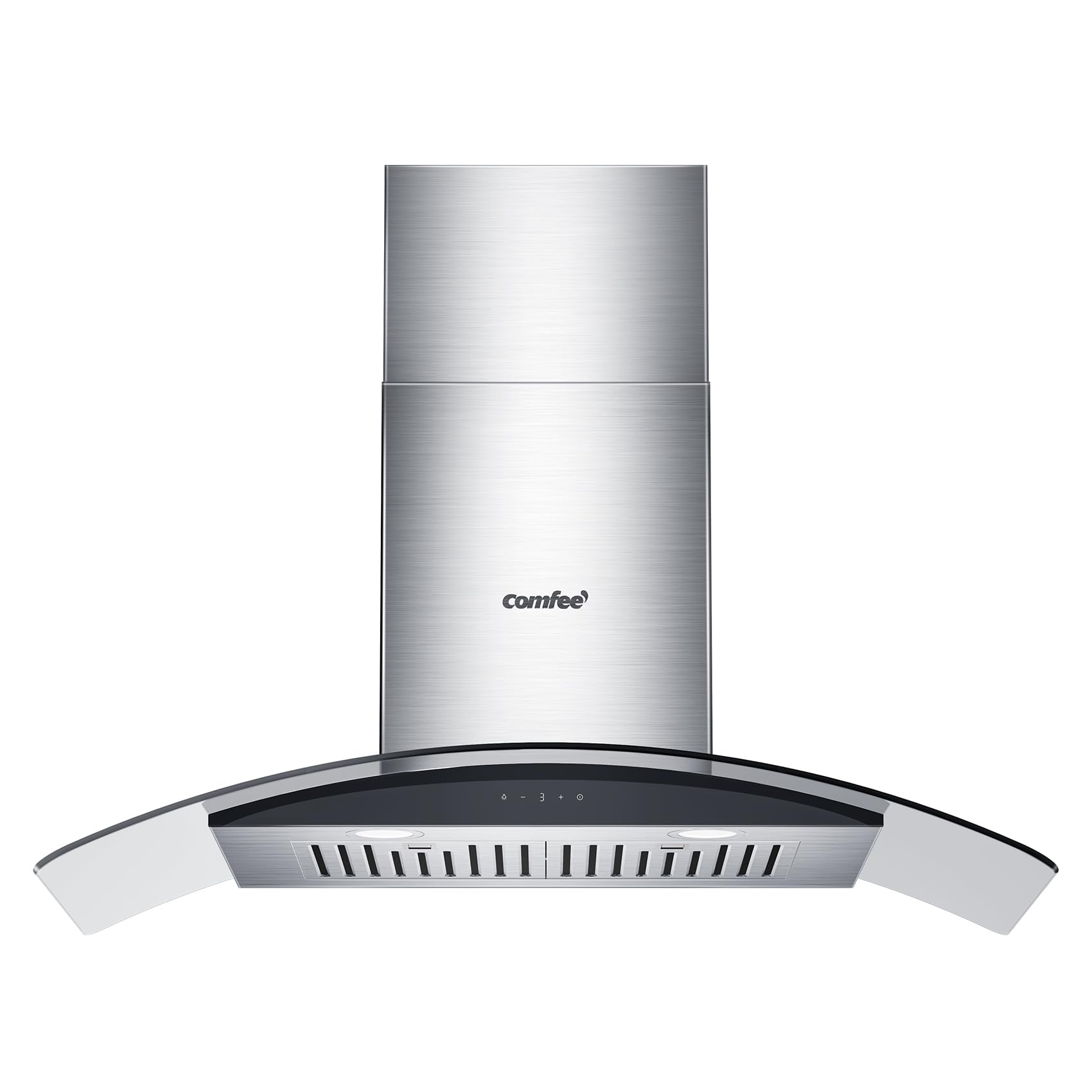 COMFEE' 36 Inch Wall Mount Range Hood, 450 CFM Ductless/Ducted Convertible | 3-S
