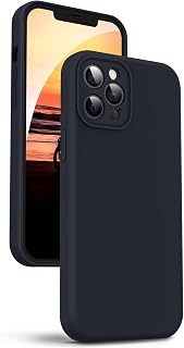 Supdeal Liquid Silicone Case for iPhone 12 Pro Max, [Camera Protection] [Anti Fingerprint] [Wireless Charging] 4 Layer Phone Case Protective Cover, Built-in Microfiber Case Cover, 6.7", Black