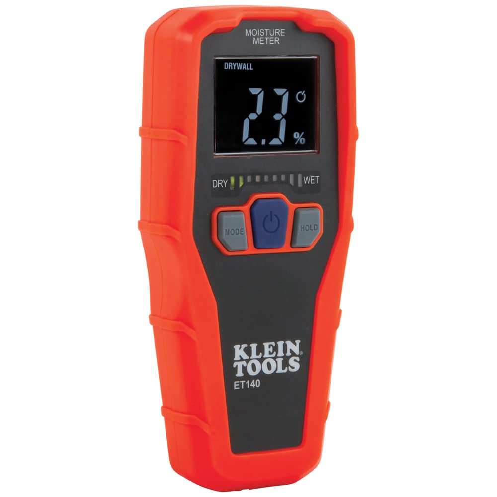 Klein Tools ET140 Pinless Moisture Meter, Detects up to 3/4-Inch Deep | For Non-