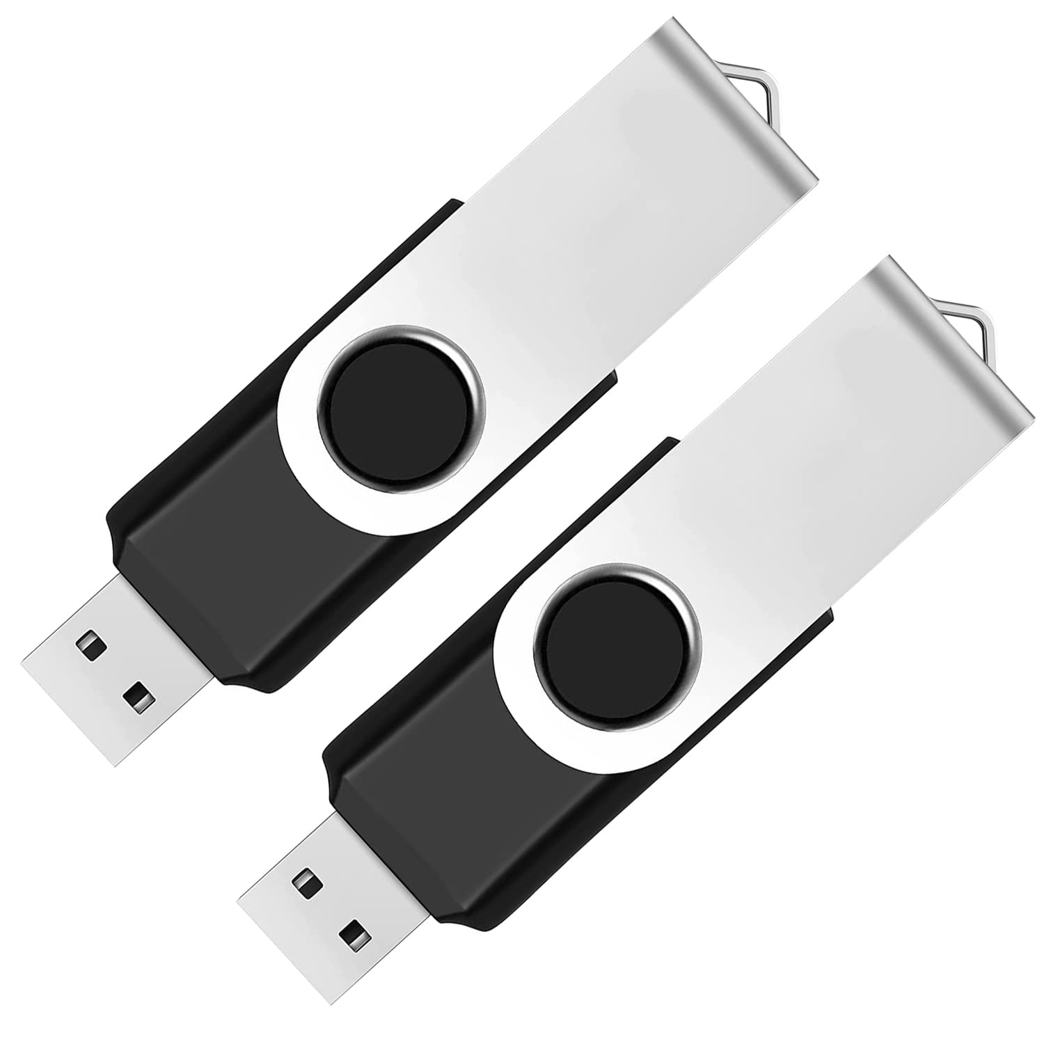 2 Pack 64GB USB Flash Drive USB 2.0 Thumb Drives Jump Drive Fold Storage Memory 