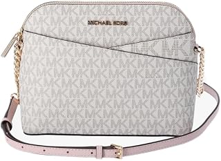 Michael Michael Kors Womens Jet Set Travel Medium Dome Crossbody Leather Handbag