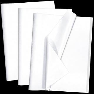 100 Sheets White Tissue Paper Artdly 14 x 20 Inches Recyclable White Wrapping Paper Bulk for Weddings Birthday DIY Project Festival Wrapping Crafts Decor