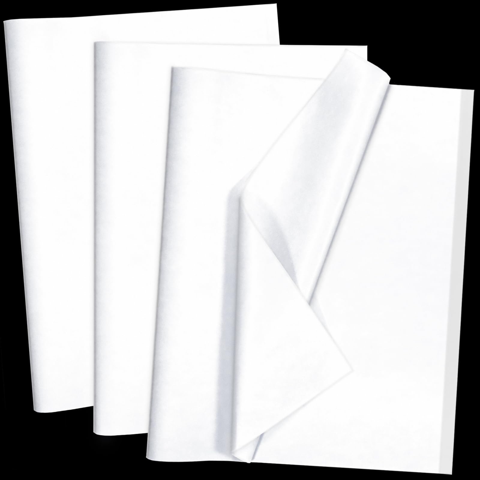 100 Sheets White Tissue Paper Artdly 14 x 20 Inches Recyclable White Wrapping Pa