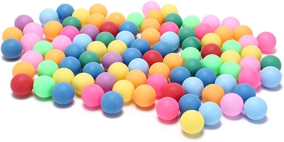 DOMTEK Colored Ping Pong Balls 40mm 2.4g Entertainment Table Tennis Balls Mixed 