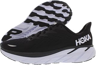 HOKA ONE ONE Clifton 8, Men's Running Shoes, Black White, 42.5 EU