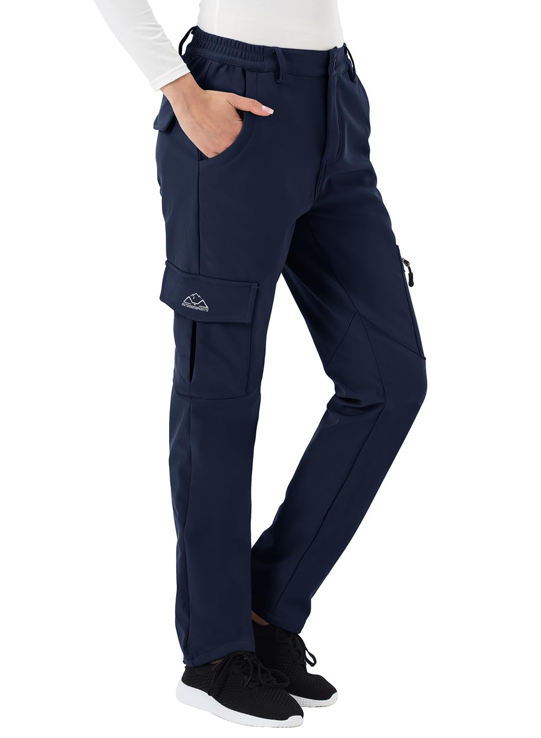 BGOWATU Women's Waterproof Windproof Outdoor Snow Ski Hiking Pants Fleece Lined 