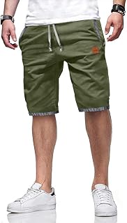 ZOXOZ Shorts Men Cotton Summer Shorts with Pockets
