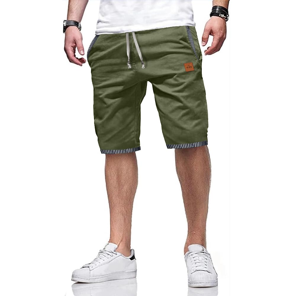 ZOXOZ Shorts Men Cotton Summer Shorts with Pockets