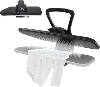 JAYGOVAN Intelligent Steam Press, 36" Large Steam Iron Press with 5 Fabric Functions and LED Touch Screen 1600W Digital Steam Press with Spray Bottle and Press Pad for Homes, Clothing Stores (Black)