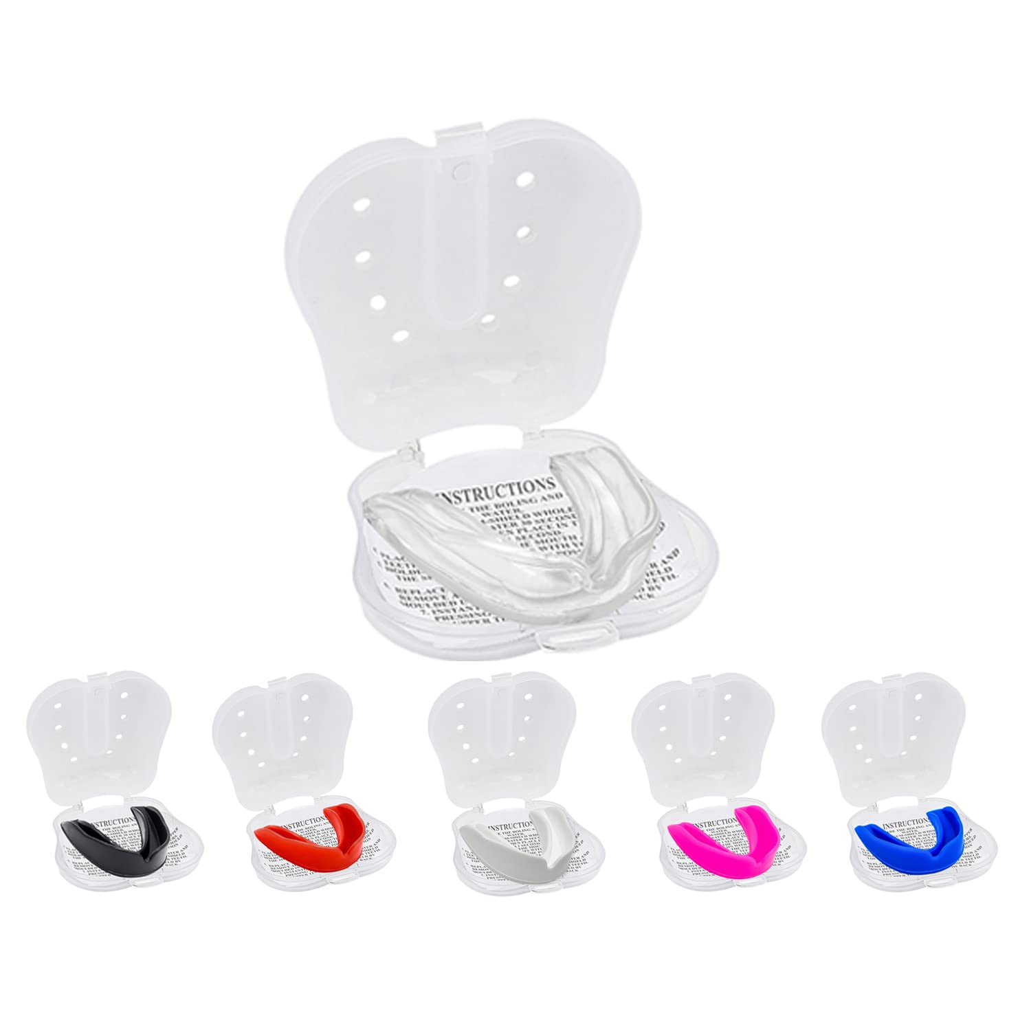 Mouthguard Slim Fit, Junior Gum Shield with Case for Kids Youth for School Comba