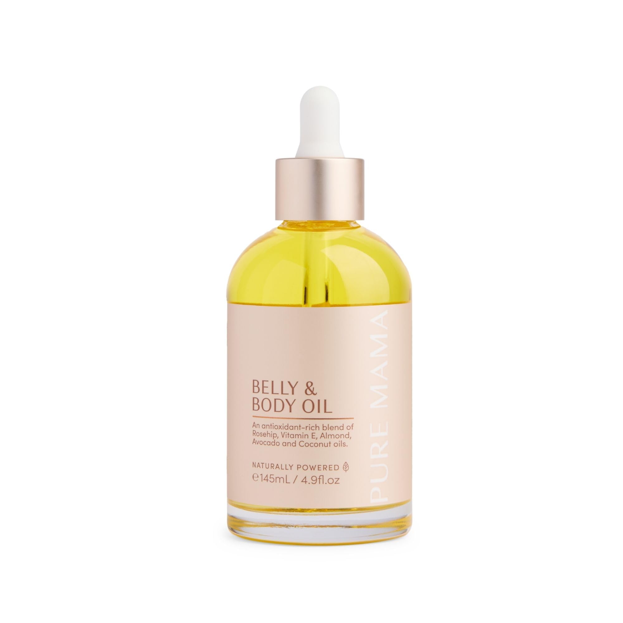 PURE MAMA Belly Oil - Stretch Mark Oil for Pregnancy & Postpartum, 4.9 oz | Clin