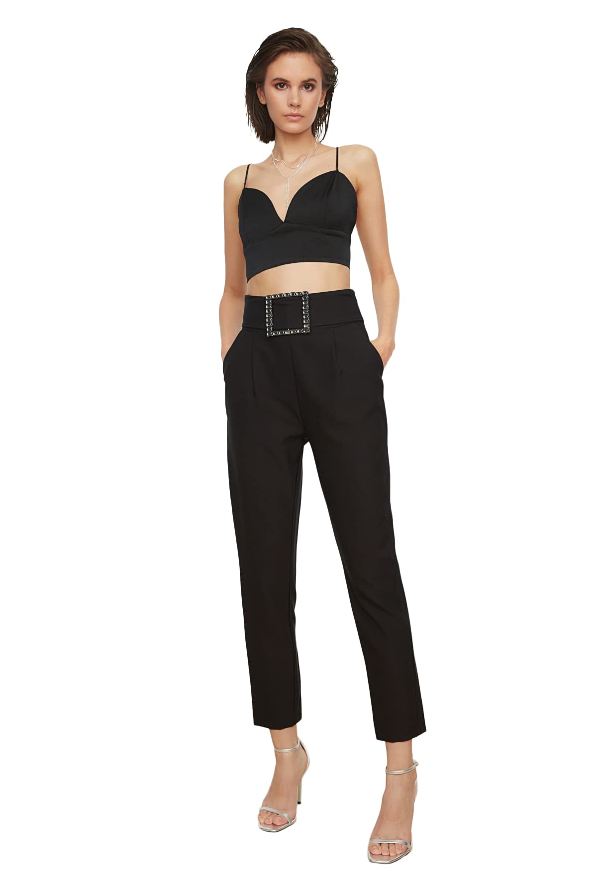 Trendyol Women's Curved Stone Pants