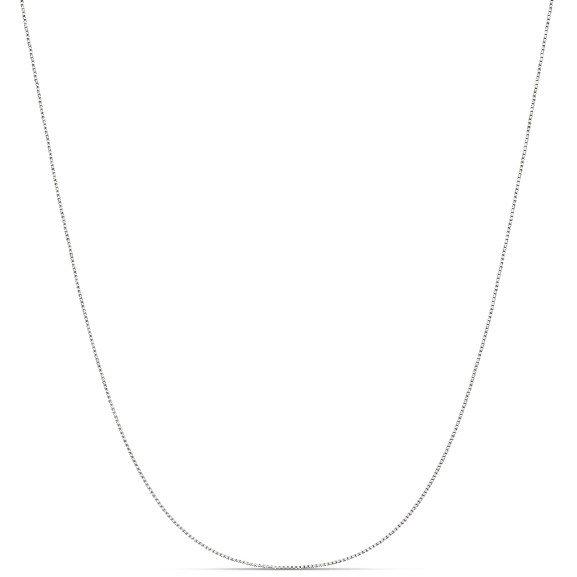 Amazon Essentials Sterling Yellow Gold or Silver Thin 0.8mm Box Chain Necklace