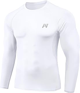 MEETWEE Kompressionsshirt Herren, Kurz/Langarm Funktionsshirt Männer Sportshirt Training Fitnessshirt Atmungsaktiv Laufshirt Unterhemd für Laufen Jogging Sport Turnhalle
