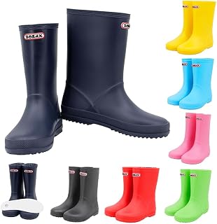 Zorax Kids Wellies Rain Boots Rain Shoes | Wellington Boots Girls Boys Waterproof Non-Slip Unisex Children