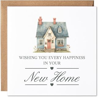 Maise & Rose New Home Card | Housewarming Card For Friends & Family | P59 | House Warming, Good Luck, Moving House, Premium 300gsm Cardstock, Plastic Free, Fully Recyclable, Made In The Uk