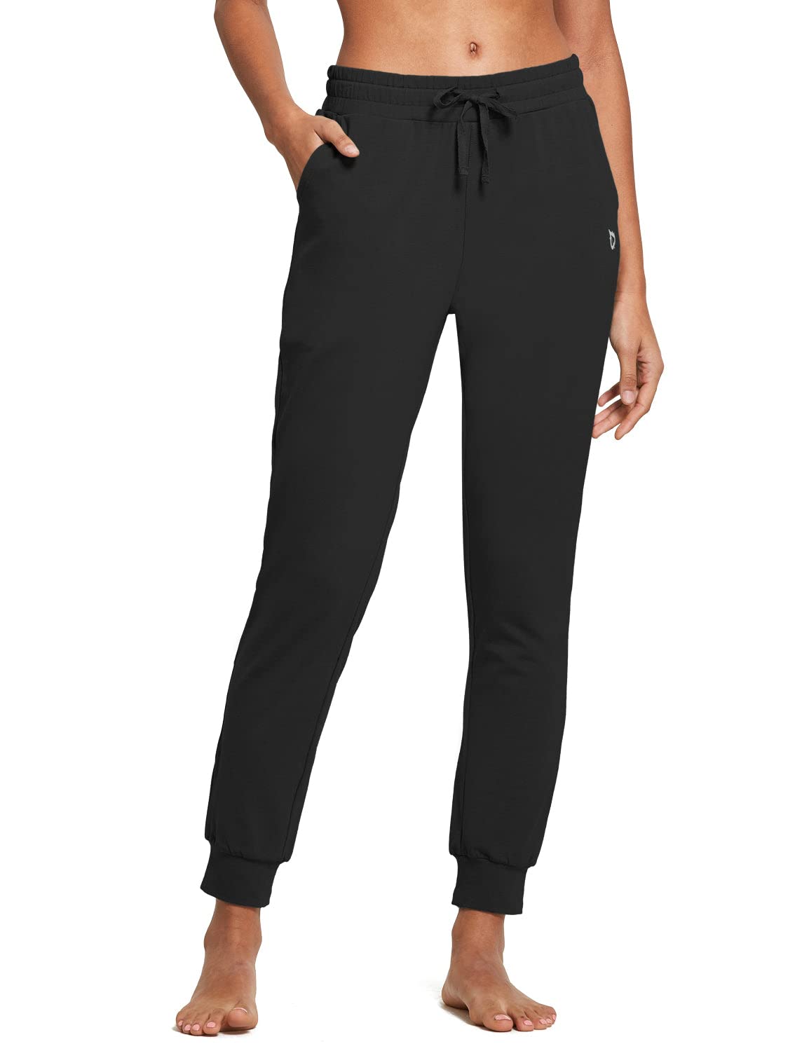 baleaf Women's Cotton Joggers with Pockets Tapered Casual Sweatpants | Soft Brea