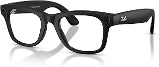 Ray-Ban Meta (Gen 2), Wayfarer, Matte Black | Smart AI Glasses for Men, Women — 2x Battery Life — 3K Ultra HD — 12 MP Ultra-Wide Camera, Audio, Video Recording — Clear Lenses — Wearable Technology