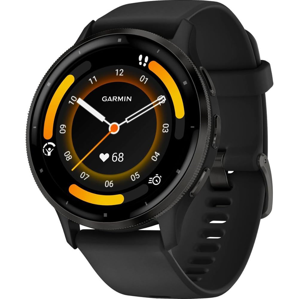 Garmin Venu 3 (Refurbished) Slate Stainless Steel Bezel 1.4-Inch AMOLED Touchscr