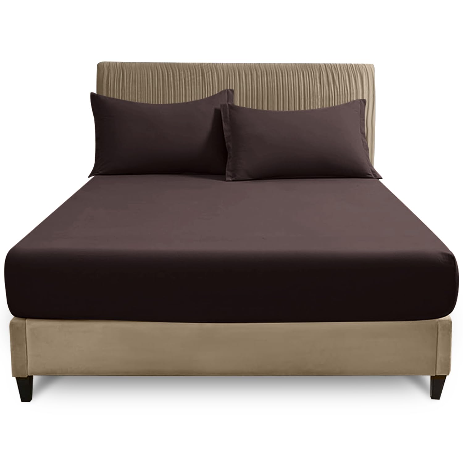 GC GAVENO CAVAILIA Easy Care Polycotton Fitted, Plain Dyed Bed Sheets OR Housewi