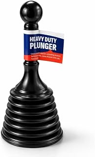 Plunger Toilet Sink Drain Bath Unblocker Cleaner Pump Plunger Ideal for Kitchens Bathrooms Sinks Bowls Baths Waste Pipes Showers Plumbers Plunger Powerful Unblocker Tools (Pack of 1) (Dark Black)