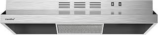 COMFEE' Range Hood 30 Inch Under Cabinet 200 CFM Ducted/Ductless | Durable Stainless Steel Slim Design with 2-Speed Exhaust Fan, 2 Washable Reusable filters, for Condos and Apartments