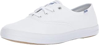 Keds Champion Women's Leather Lace Up Sneakers, White, 6.5 UK