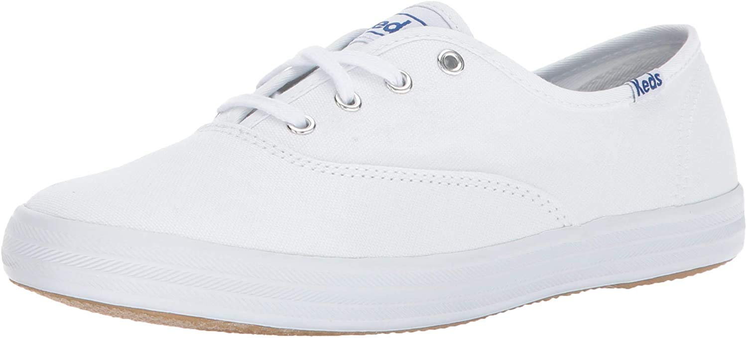 Keds Champion Women's Leather Lace Up Sneakers, White, 6.5 UK