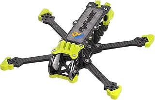 FlyFishRC VX3.5 O4 Pro Air Unit RC FPV Racing Drone Quad T700 Carbon Fiber 3.5" HD Squashed-X Quadcopter Frame Kit RC DIY Parts w/TPU Accessories Yellow
