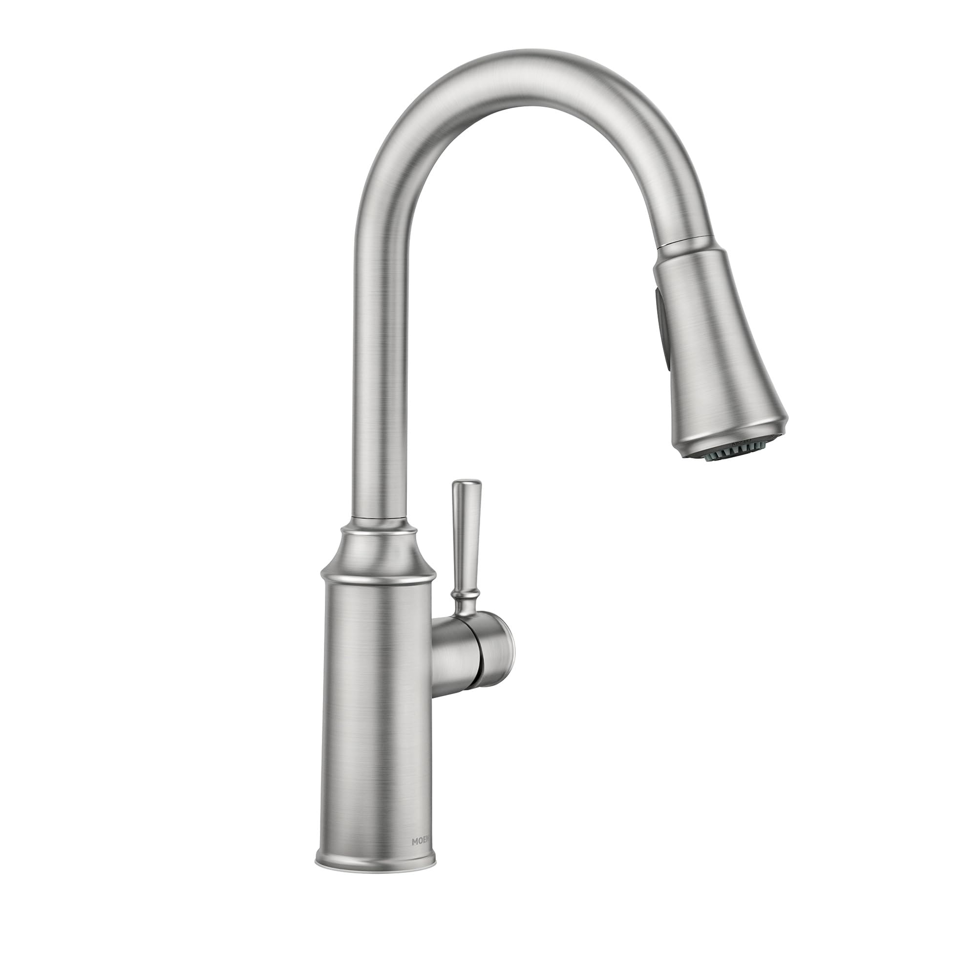 Moen Conneaut One-Handle High Arc Kitchen Sink Faucet with Power Boost for a Fas