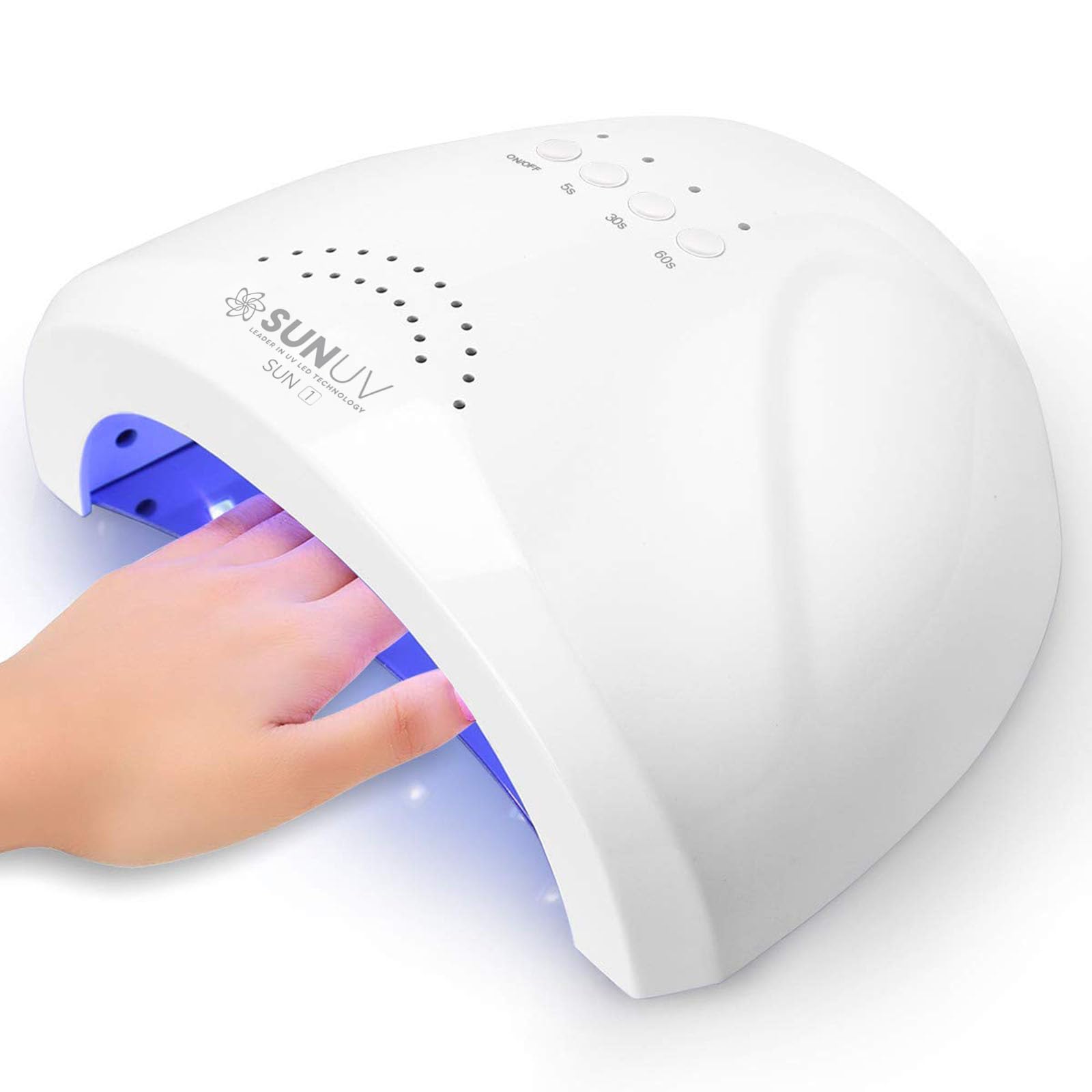 SUNUV UV LED Nail Lamp, Gel Light for Nail Polish UV Dryer SUNONE White | Profes