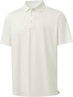 M MAELREG Golf Shirts for Men Dry Fit Performance Chest Print Color Block Moisture Wicking Casual Short Sleeve Polo Shirts