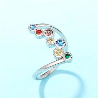 Fancy Colorful Zirconia Rings for Women Simple Noble Jewelry for Daily Life