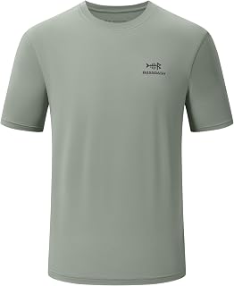 BASSDASH Men’s UPF 50+ Short Sleeve Fishing Shirts Performance Cooling UV Sun Protection Hiking T-Shirts