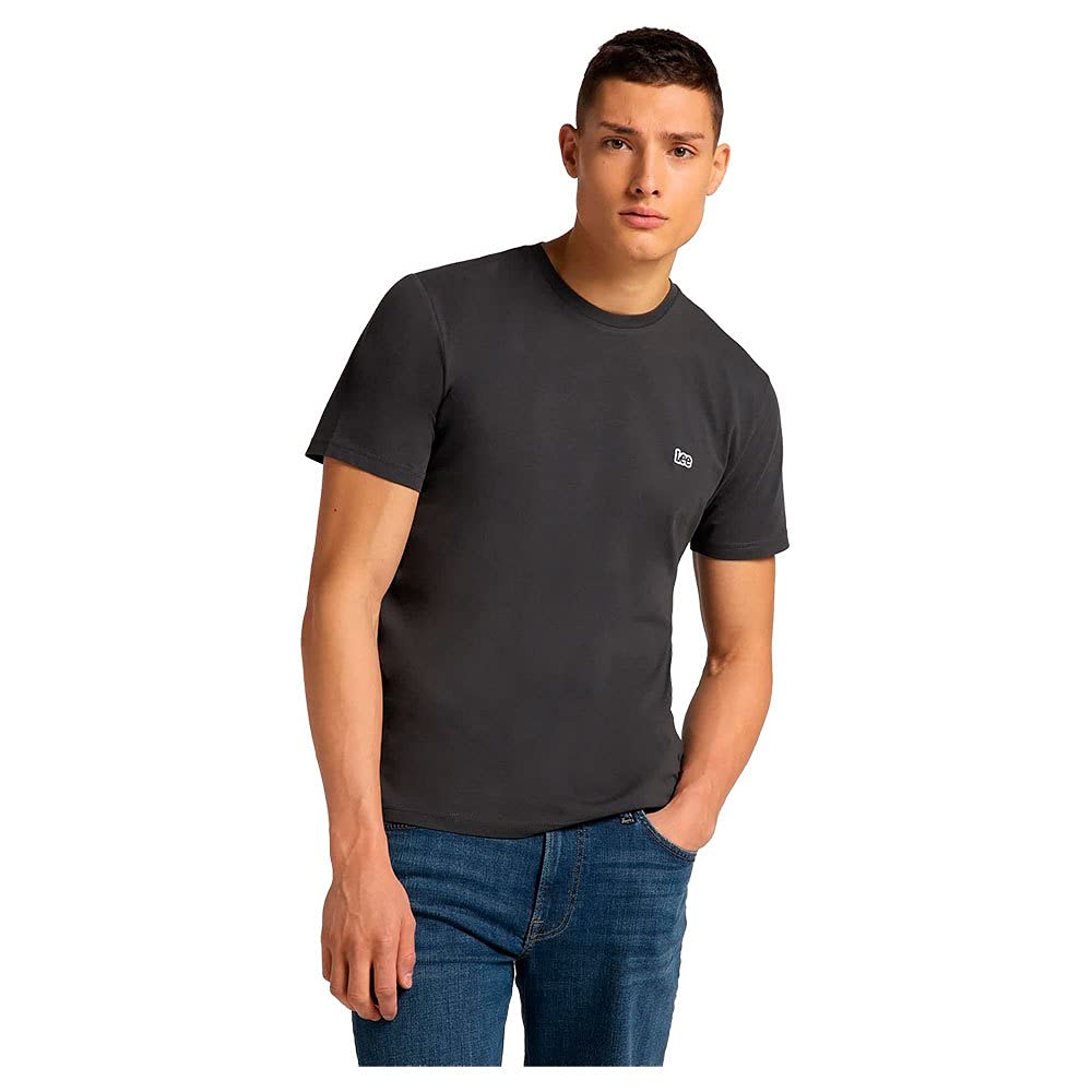 Lee - Men's T Shirt - Regular Fit - SS Patch Logo Tee - Washed Black