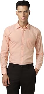Van Heusen Slim Fit Shirt in Poplin Solid Colour Cheap Formal Hem Poplin Solid Color Elegant Shirt for Men (Pack of 1)