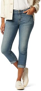 Signature by Levi Strauss & Co. Gold Women's Mid-Rise Slim Fit Capri Trousers (Available in Plus Sizes)